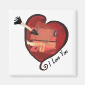 Ik hou van je hartmagneet magneet (Voorkant)