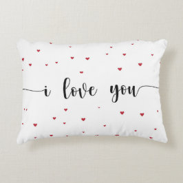"Ik hou van je hartpatroon Accent Kussen