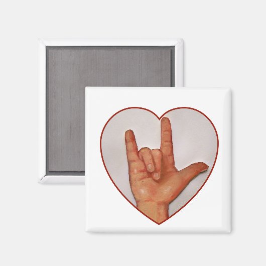 IK HOU VAN JE, HARTVORMIG MAGNEET (Voorkant / Achterkant)