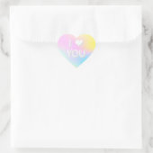 Ik hou van je hartvormige Stickers (Tas)