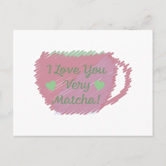 Ik hou van je heel goed Matcha Briefkaart (Voorkant)