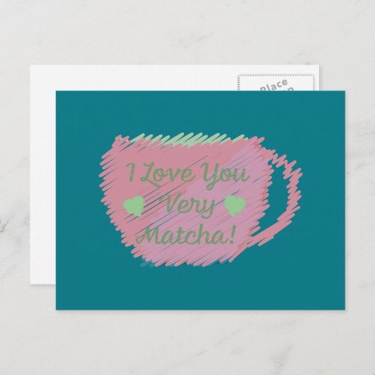 Ik hou van je heel goed Matcha Feestdagenkaart (Voorkant / Achterkant)