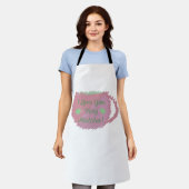 Ik hou van je heel goed Matcha Schort (Gedragen)