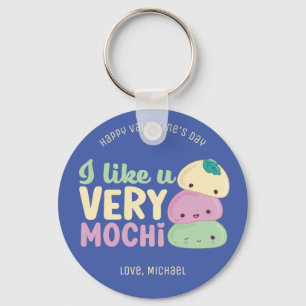 Ik hou van je hele Mochi Funny Cute Valentijnsdag Sleutelhanger