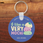 Ik hou van je hele Mochi Funny Cute Valentijnsdag Sleutelhanger (Voorkant)