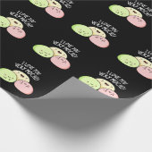 Ik hou van je hele Mochi Funny Food Pun Dark BG Cadeaupapier (Hoek)