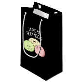 Ik hou van je hele Mochi Funny Food Pun Dark BG Klein Cadeauzakje (Voorkant Gekanteld)