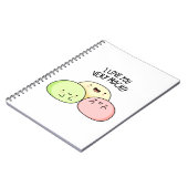 Ik hou van je hele Mochi Funny Food Pun Notitieboek (Linkerzijde)