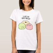 Ik hou van je hele Mochi Funny Food Pun T-shirt (Voorkant)
