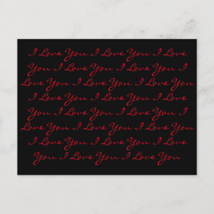 "Ik hou van je" ...herhaaldelijk Briefkaart