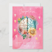 Ik hou van je hersengrappige Valentijnsdag Feestdagenkaart (Voorkant)