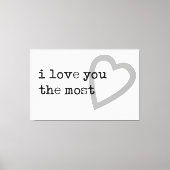 ik hou van je , het meest moderne hart canvas afdruk (Voorkant)