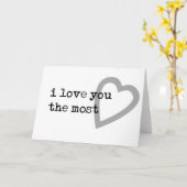 ik hou van je , het meest schattige hart kaart (Gele Bloem)