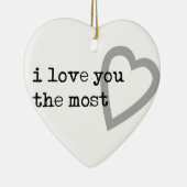 ik hou van je , het meest schattige hart keramisch ornament (Rechts)