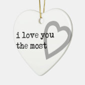 ik hou van je , het meest schattige hart keramisch ornament (Links)