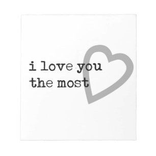 ik hou van je , het meest schattige hart notitieblok