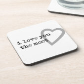 ik hou van je , het meest schattige hart onderzetter (Linkerzijde)