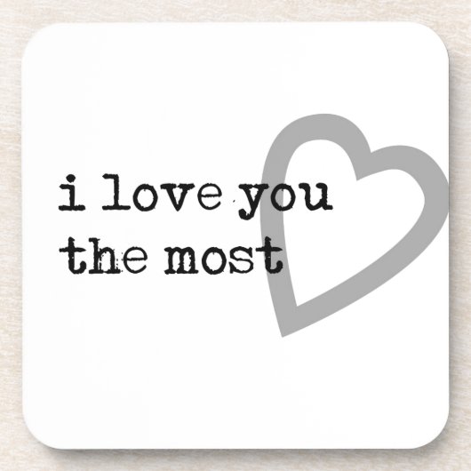 ik hou van je , het meest schattige hart onderzetter (Voorkant)