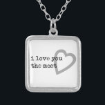 ik hou van je , het meest schattige hart zilver vergulden ketting<br><div class="desc">Wat een betere manier om te zeggen dat ik van je hou!</div>