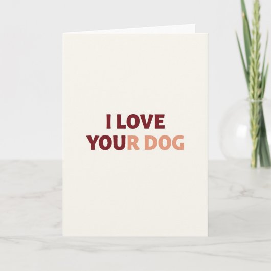 Ik Hou Van Je Hond Kaart (Voorkant)