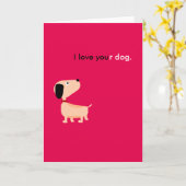 Ik hou van je hond kaart (Gele Bloem)