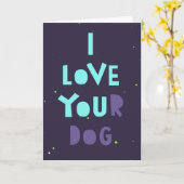 Ik hou van je hond, stiekeme kaart, aanpasbaar ber kaart (Gele Bloem)