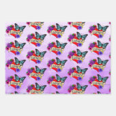 Ik hou van je | Hoorten, Rozen en botervliegen Inpakpapier Vel (Voorkant 3)