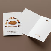 Ik hou van je Hun-Bun Baker Pun Funny Valentijns's Feestdagen Kaart