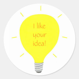 Ik hou van je idee, gloeilampbevestiging stickers