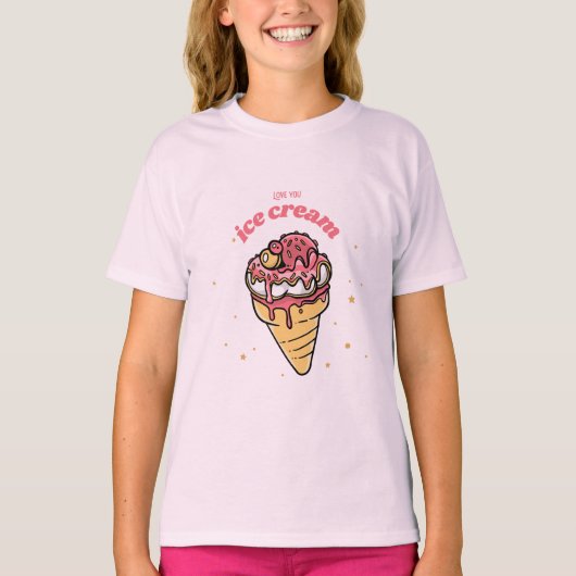 Ik hou van je ijs t-shirt (Voorkant)