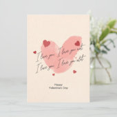 Ik hou van je, ik hou van je niet. Funny Valentijn Bedankkaart (Staand voorkant)