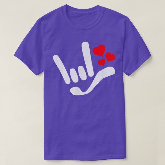 Ik hou van je ILU American Sign Language Design me T-shirt (Design voorkant)