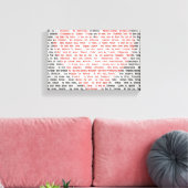 Ik hou van je in 100 talen canvas afdruk (Insitu (Woonkamer))