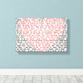 Ik hou van je in 100 talen canvas afdruk (Insitu (Houten vloer))