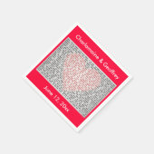 Ik hou van je in 100 talen Red Heart papieren serv Servet (Hoek)