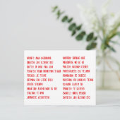 Ik hou van je in 20 verschillende talen briefkaart (Staand voorkant)