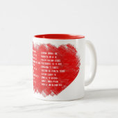 Ik hou van je in 20 verschillende talen tweekleurige koffiemok (Voorkant rechts)