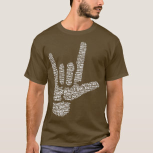 Ik hou van je in 40 verschillende talen, ASL Gift T-shirt