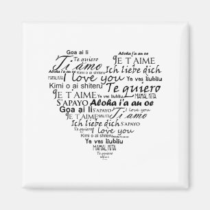 Ik hou van je in andere talen 5 magneet