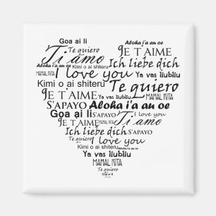 Ik hou van je in andere talen 5 magneet