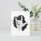 Ik hou van je in ASL #2 Briefkaart (Staand voorkant)