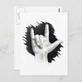 Ik hou van je in ASL #2 Briefkaart (Voorkant / Achterkant)