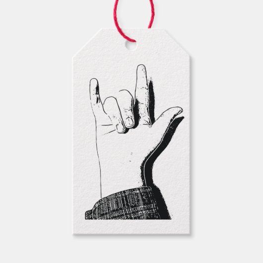 Ik hou van je in ASL Cadeaulabel (Voorkant)