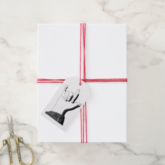 Ik hou van je in ASL Cadeaulabel (Met Touw)