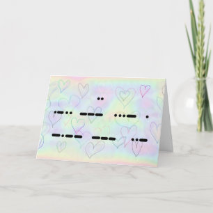 Ik hou van je in de Kaart van Morse Code Valentijn