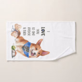 Ik hou van je in de koelkast en terug Corgi Handdoek (Handdoek)