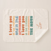 Ik hou van je in de ochtend Groovy kleur Skidamari Sherpa Deken (Voorkant (horizontaal))