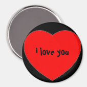 "Ik hou van je" in een hart Magneet (Voorkant / Achterkant)