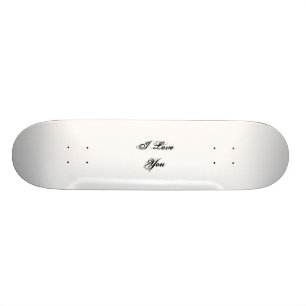 Ik hou van je. In een manuscriptdoopvont. Zwart-wi Persoonlijk Skateboard