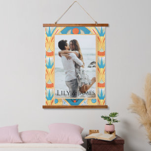 Ik hou van je in Egyptische hiërogliefen cartouche Hangend Wandkleed